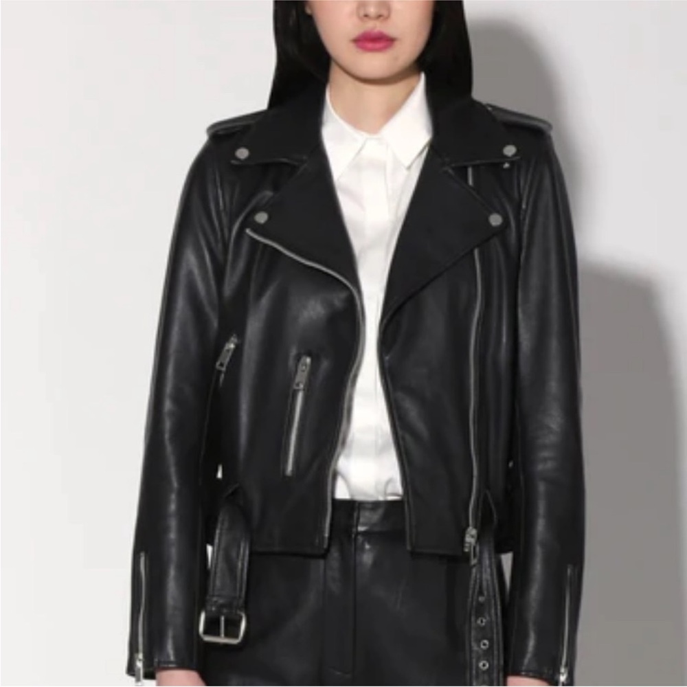 Zara Faux Leather Biker Jacket - image 2
